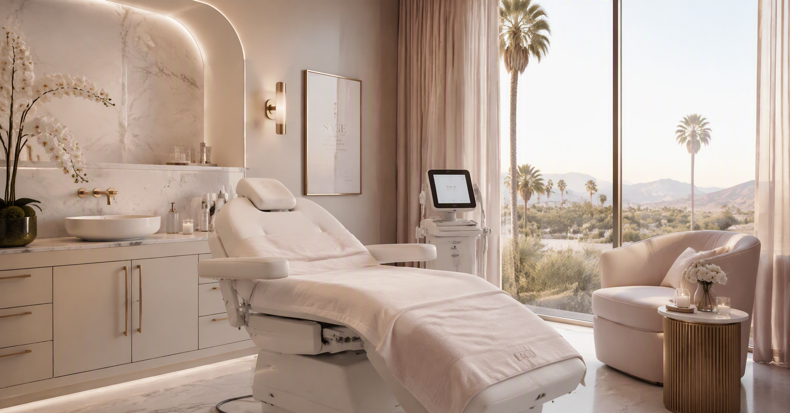 Luxury med spa treatment room