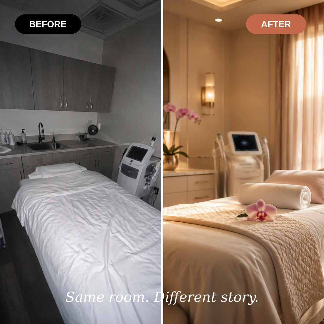 Before and after graphic